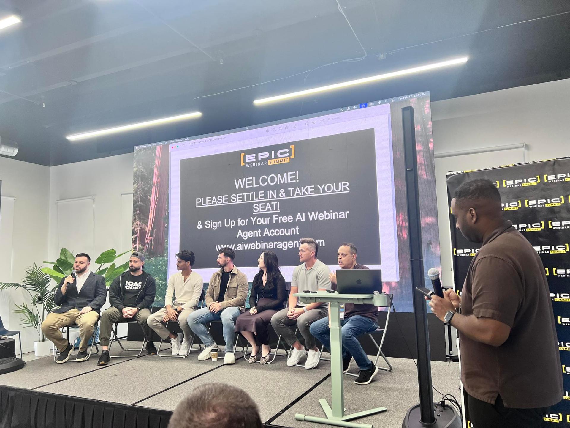 Speaker panel on stage